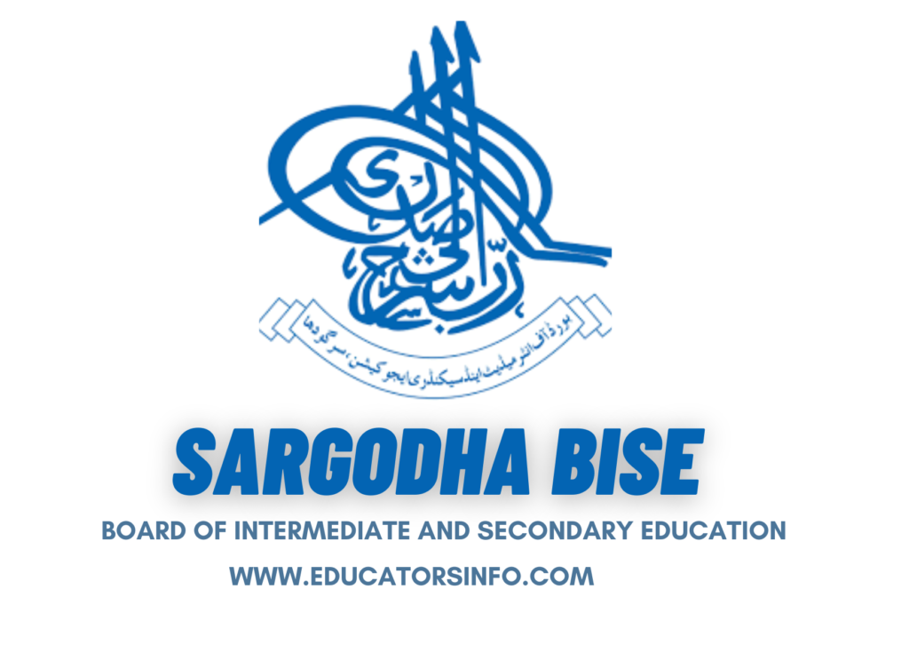 BISE Sargodha 10th Class Date Sheet 2023