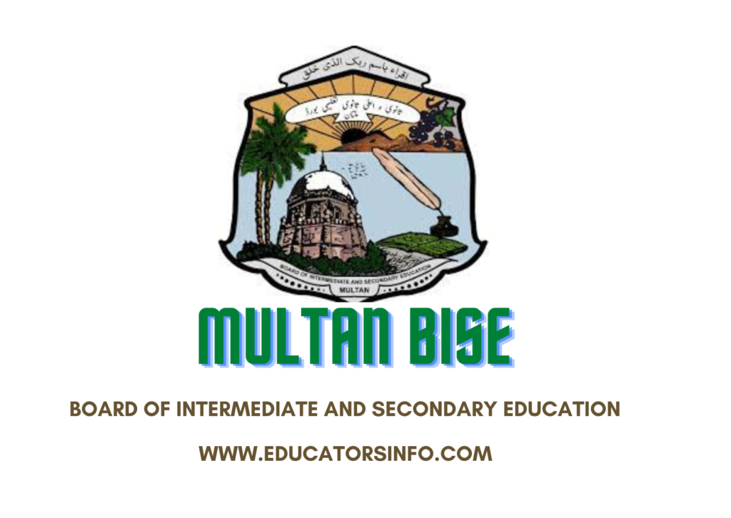 BISE Multan11th Class1st Year Date Sheet 2023