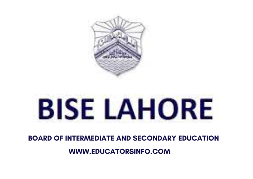 BISE Lahore 1st Year 11th Class Date Sheet 2023