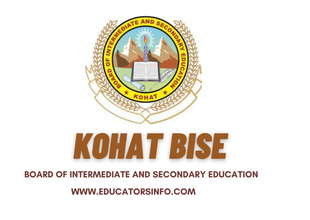 BISE Kohat 1st Year-11th Class Date Sheet 2023