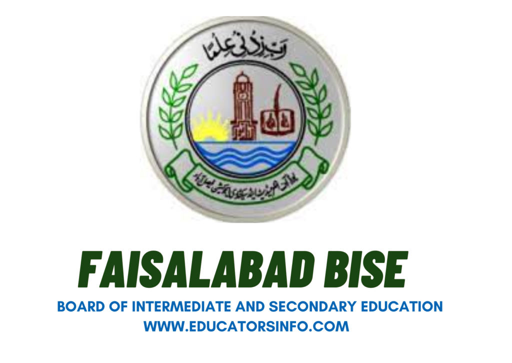 BISE Faisalabad 2nd Year 12th Class Date Sheet 2023