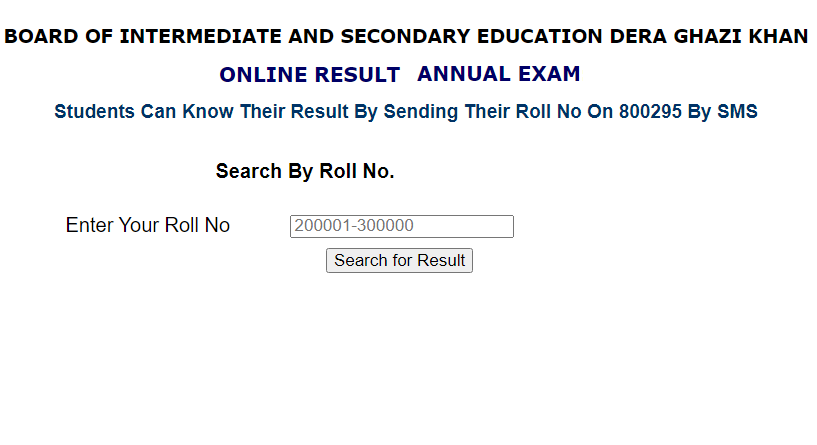 BISE DG Khan 1st Year-11th Class Result 2023