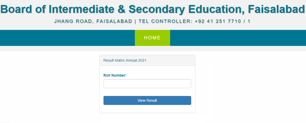 BISE Faisalabad Board 1st Year11th Class Result 2023