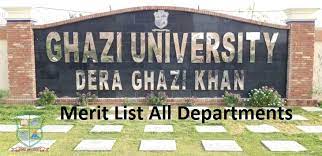 Ghazi University DG Khan Merit Lists 2023